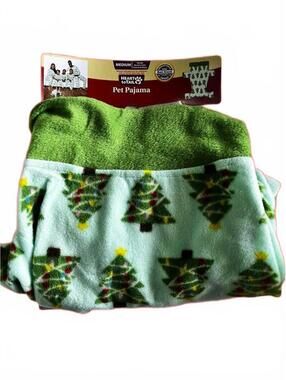 Holiday dog one piece Pajamas Size Medium Heart to Tail